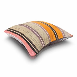 Vintage Kilimli Yastık Kılıfı Pllwsqr2506 - 40x40