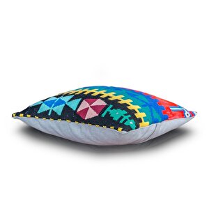 Vintage Kilimli Yastık Kılıfı Pllwsqr1329 - 40x40