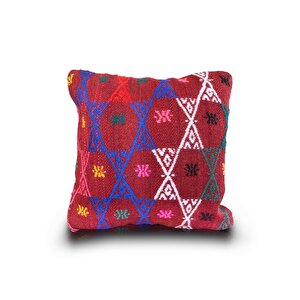 Vintage Kilimli Yastık Kılıfı Pllwsqr1069 - 40x40