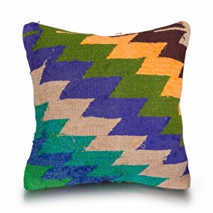 Vintage Kilimli Yastık Kılıfı Pllwsqr1447 - 40x40