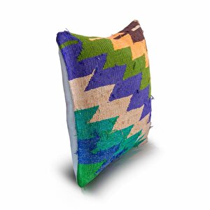 Vintage Kilimli Yastık Kılıfı Pllwsqr1447 - 40x40