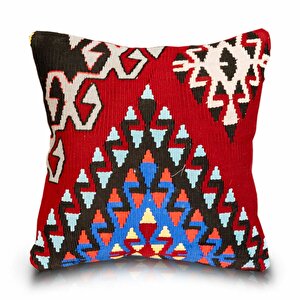 Vintage Kilimli Yastık Kılıfı Pllwsqr1432 - 40x40