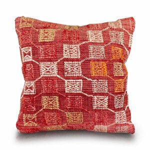 Vintage Kilimli Yastık Kılıfı Pllwsqr1466 - 40x40