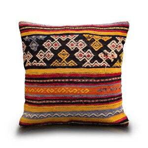 Vintage Kilimli Yastık Kılıfı Pllwsqr1107 - 40x40