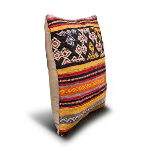 Vintage Kilimli Yastık Kılıfı Pllwsqr1107 - 40x40