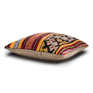 Vintage Kilimli Yastık Kılıfı Pllwsqr1107 - 40x40
