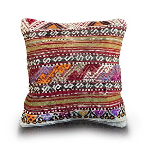 Vintage Kilimli Yastık Kılıfı Pllwsqr1200 - 40x40