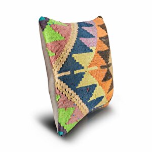 Vintage Kilimli Yastık Kılıfı Pllwsqr1431 - 40x40