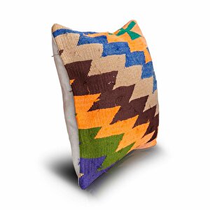 Vintage Kilimli Yastık Kılıfı Pllwsqr1430 - 40x40