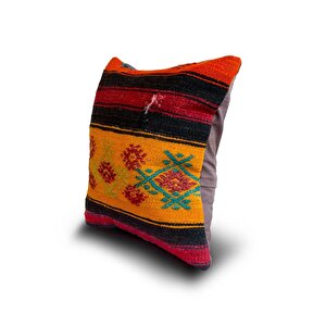 Vintage Kilimli Yastık Kılıfı Pllwsqr1017 - 40x40