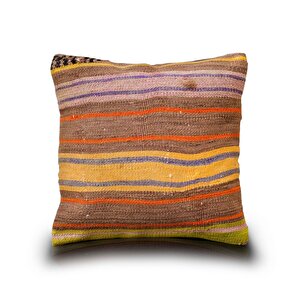 Vintage Kilimli Yastık Kılıfı Pllwsqr1099 - 40x40