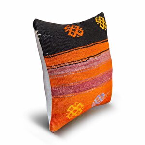 Vintage Kilimli Yastık Kılıfı Pllwsqr1457 - 40x40