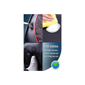 Citroen Nemo Lüx Deri Oto Koltuk Kılıfı Ön Arka Takım Set Elit Si̇yah Kirmizi 2+1