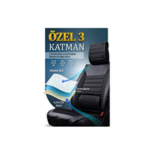 Fiat Doblo Combi Lüx Deri Oto Koltuk Kılıfı Ön Arka Takım Set Elit Tam Si̇yah 2+1