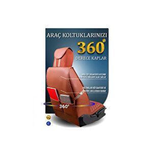 Dacia Lodgy Lüx Deri Oto Koltuk Kılıfı Ön Arka Takım Set Elit Tarçin 2+1
