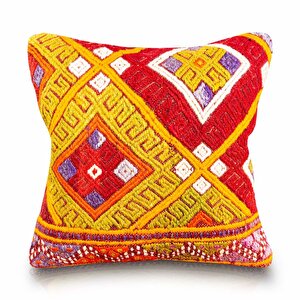 Vintage Kilimli Yastık Kılıfı Pllwsqr2507 - 40x40