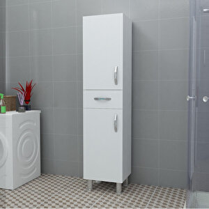 Gc Tudor Banyo Boy Dolabı-çok Amaçlı Dolap-kiler Dolabı 40 Cm Beyaz