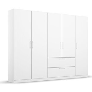 Araz Giyinme Dolabı - Çok Amaçlı Dolap - Gardırop 225 Cm-5 Kapaklı-2 Çekmeceli̇