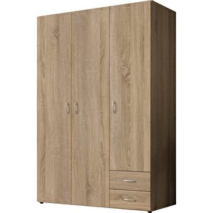 Tdesigno Ahu Giyinme Dolabı - Çok Amaçlı Dolap - Gardırop 120 Cm-3 Kapaklı-2 Çekmeceli