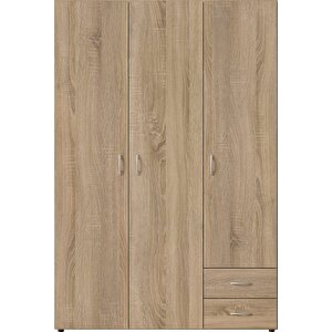 Tdesigno Ahu Giyinme Dolabı - Çok Amaçlı Dolap - Gardırop 120 Cm-3 Kapaklı-2 Çekmeceli