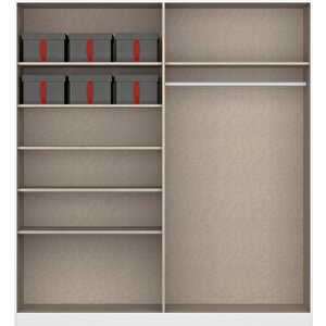 Tdesigno Almina Giyinme Dolabı - Çok Amaçlı Dolap - Gardırop 180 Cm-4 Kapaklı