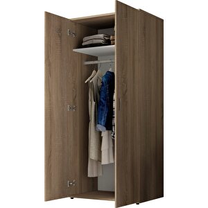 Tdesigno Ada Giyinme Dolabı - Çok Amaçlı Dolap - Gardırop 80 Cm-2 Kapaklı
