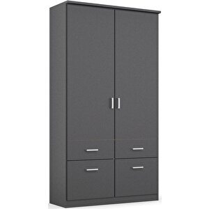 Aksu Giyinme Dolabı - Çok Amaçlı Dolap - Gardırop 90 Cm-2 Kapaklı-4 Çekmeceli