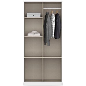 Tdesigno Aksu Giyinme Dolabı - Çok Amaçlı Dolap - Gardırop 90 Cm-2 Kapaklı-4 Çekmeceli