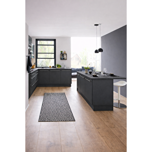 Stella Mutfak Adası Alt Modül 180 Cm Antrasit Tezgah Dahil
