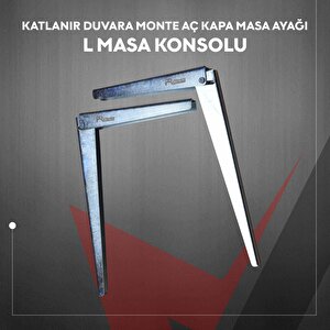 Katlanır Duvara Monte Aç Kapa Masa Ayağı L Masa Konsolu 30 Cm 40 cm