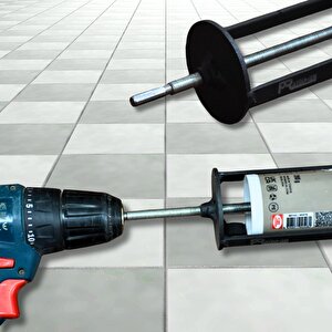 Matkap Uyumlu Hassas Silikon Sıkma Tabancası Siyah