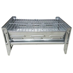 Metal Katlanır Mangal Yer Kaplamaz Çantalı Paslanmaz Izgaralı Mangal