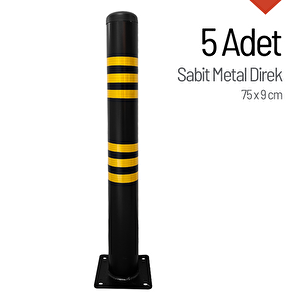5'li Sabit Metal Direk Seti, Metal Duba 75 X 9 Cm