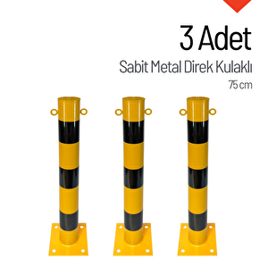 3'lü Sabit Metal Direk Seti Kulaklı, Metal Duba 75 Cm