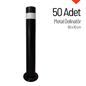 50'li Metal Delinatör Seti, Metal Duba 80 X 10 Cm
