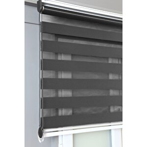 Antrasit Düz Zebra Stor Kaliteli Güneşlik Perdeler 270x200 cm