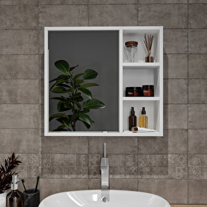 Çok Bölmeli̇ Ayna Kapakli Tamamen Mdf Banyo Dolabi