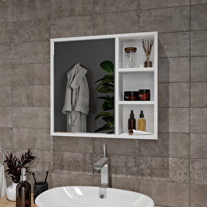 Çok Bölmeli̇ Ayna Kapakli Tamamen Mdf Banyo Dolabi