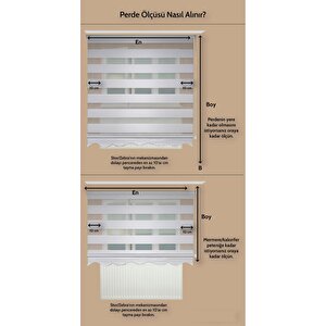 Antrasit Düz Zebra Stor Kaliteli Güneşlik Perdeler 120x260 cm