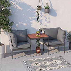 Limni Home Mini Multi Lounge Bahçe&balkon Mobilyası Gri̇