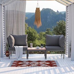 Limni Home Mini Multi Lounge Bahçe&balkon Mobilyası Gri̇
