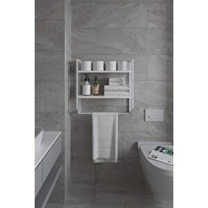 Aura Banyo Rafı , Çok Amaçlı Düzenleyici, Raf Ünitesi, 90 Cm Beyaz