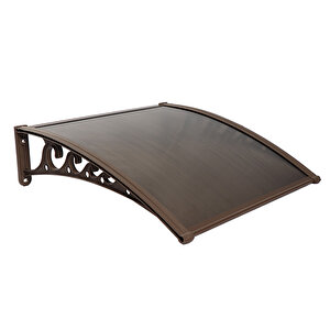Pratik Sundurma Kapı Pencere Üstü 100x120 Cm Kahve 6 Mm Bronz Levha