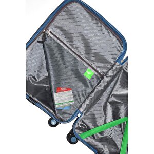 Benetton Büyük Boy %100 Polipropilen Valiz Aqua Bnt2000