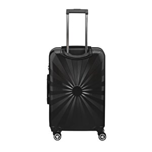 2'li Valiz Seti Polikarbon Orta Boy - Kabin Boy Valiz Siyah 1809