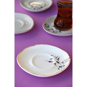 Tabak Evi Pebble Lila Çay Tabağı Takımı 13x11 Cm 6 Parça Pbl06csprs995