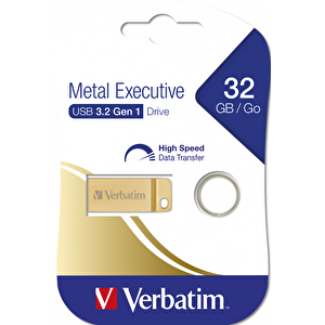 Verbatim 99105 - 32gb Metal Executive Usb 3.2 Gen 1 Gold Drive