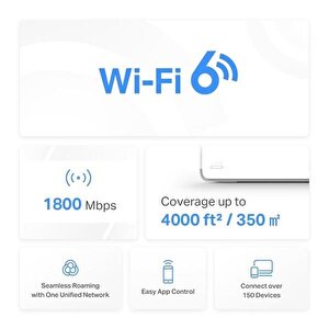 Tp-link Mercusys Halo H70x(2-pack) Ax1800 Mbps Mesh Menzil Genisletici