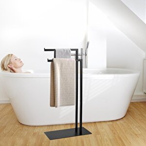 Havlu Askısı, Ayaklı, Ayaklı, Siyah, Havlu Askısı, Delmeden Banyo Havlusu Askısı, Dekoratif Banyo, Oturma Odası, Mutfak Için