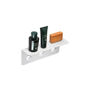Modern Paslanmaz Metal Duş Rafı, Duş Düzenleyici, Banyo Rafı, Bayno Şampuanlık Beyaz